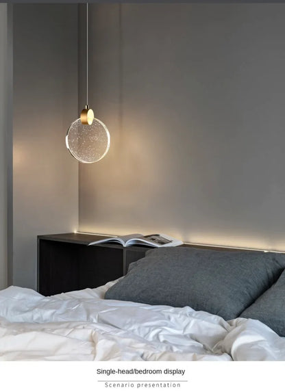 LED Crystal Pendant Light for Bedroom and Bathroom