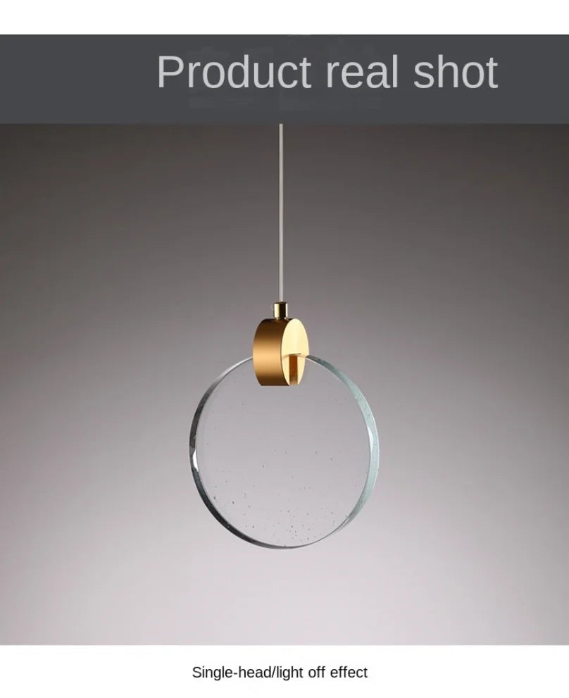 LED Crystal Pendant Light for Bedroom and Bathroom