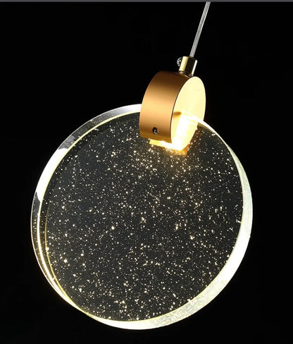 LED Crystal Pendant Light for Bedroom and Bathroom