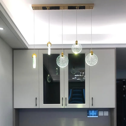 LED Crystal Pendant Light for Bedroom and Bathroom