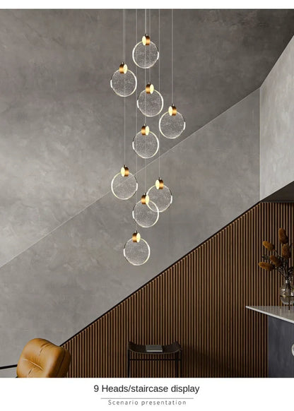 LED Crystal Pendant Light for Bedroom and Bathroom