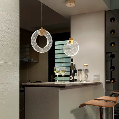 LED Crystal Pendant Light for Bedroom and Bathroom