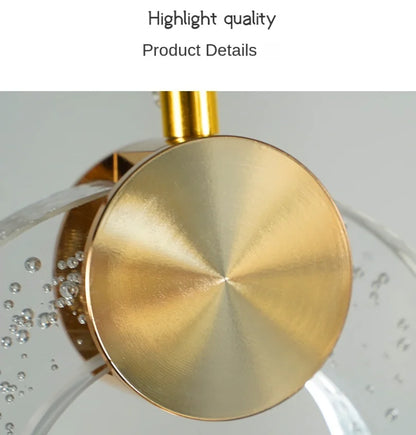 LED Crystal Pendant Light for Bedroom and Bathroom