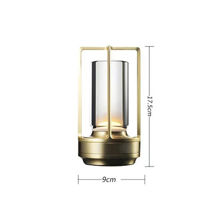 LED crystal table lamp Plastic Rechargeable touch night lamp Bedroom Bedside table lamp Restaurant decorative lamp