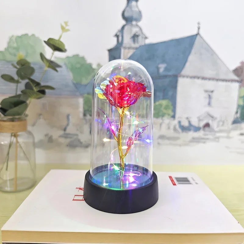 LED Eternal Rose Light for Valentine’s Day and Weddings - Red colored light