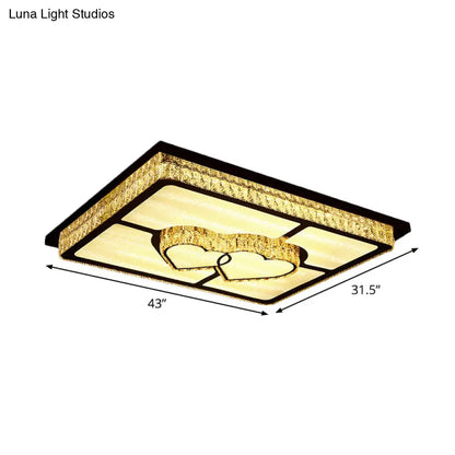 DecorBites™ DecorBites™ LED Flush Mount Ceiling Lamp with Clear Crystal Stainless Steel Frame - Ideal for Living Room Lighting