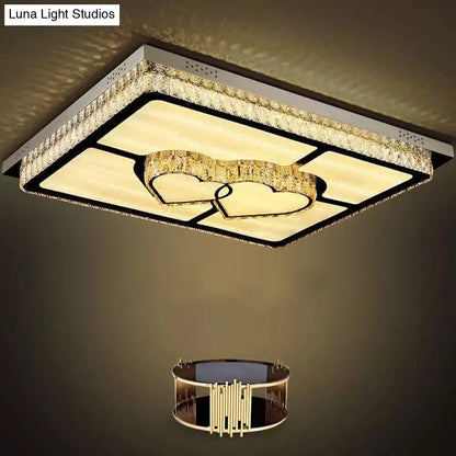 DecorBites™ DecorBites™ LED Flush Mount Ceiling Lamp with Clear Crystal Stainless Steel Frame - Ideal for Living Room Lighting