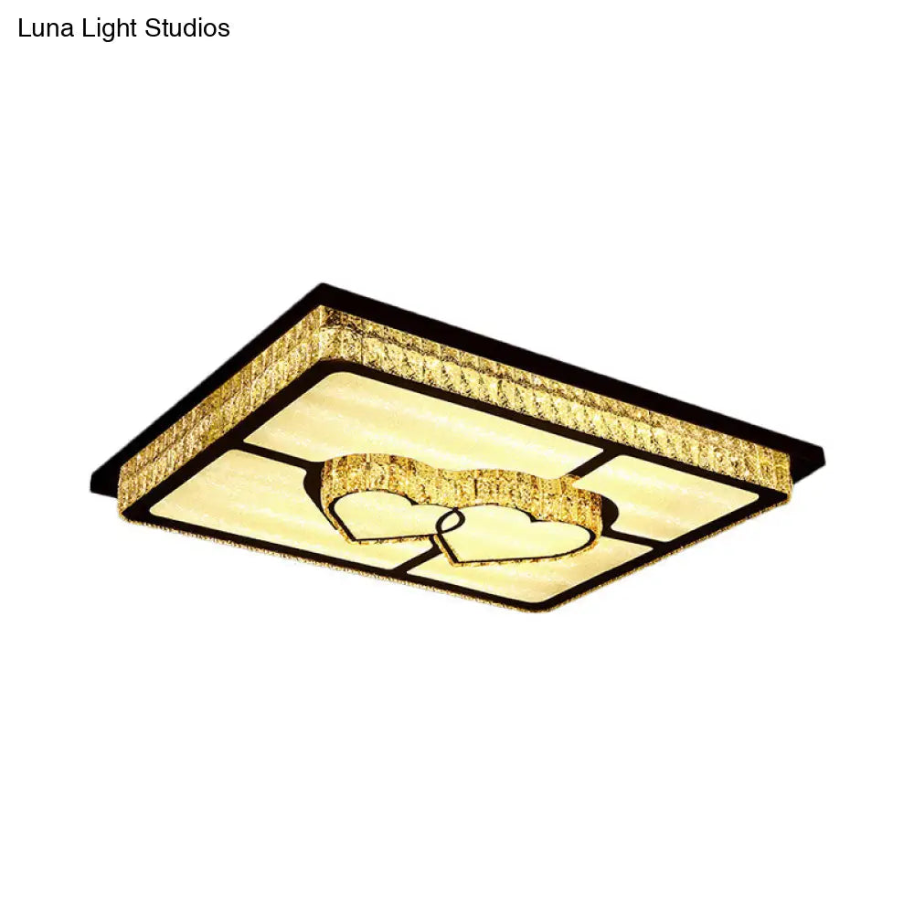 DecorBites™ DecorBites™ LED Flush Mount Ceiling Lamp with Clear Crystal Stainless Steel Frame - Ideal for Living Room Lighting