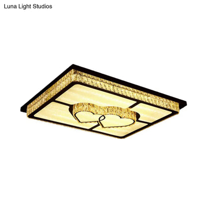 DecorBites™ DecorBites™ LED Flush Mount Ceiling Lamp with Clear Crystal Stainless Steel Frame - Ideal for Living Room Lighting