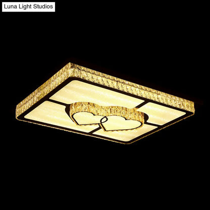 DecorBites™ DecorBites™ LED Flush Mount Ceiling Lamp with Clear Crystal Stainless Steel Frame - Ideal for Living Room Lighting