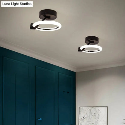 DecorBites™ DecorBites™ LED Flush Mount Ceiling Light: Acrylic Semi-Mount Fixture for Corridor - Simplicity and Style