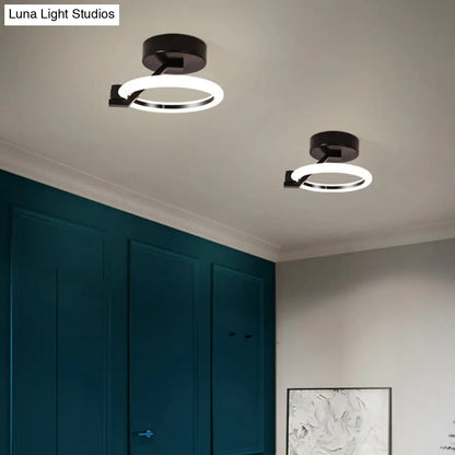 DecorBites™ DecorBites™ LED Flush Mount Ceiling Light: Acrylic Semi-Mount Fixture for Corridor - Simplicity and Style