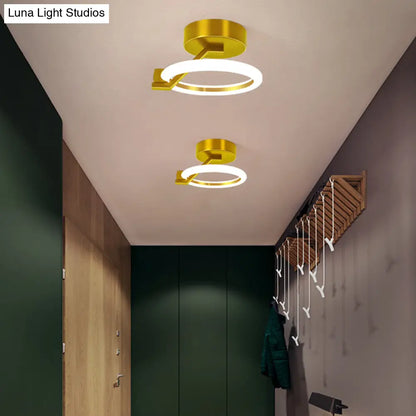 DecorBites™ DecorBites™ LED Flush Mount Ceiling Light: Acrylic Semi-Mount Fixture for Corridor - Simplicity and Style