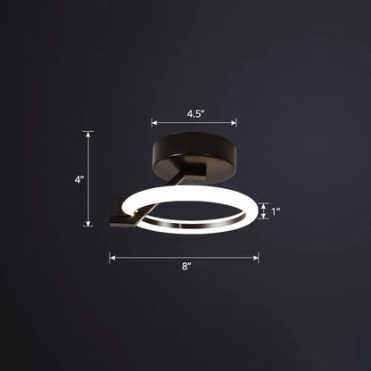 DecorBites™ DecorBites™ LED Flush Mount Ceiling Light: Acrylic Semi-Mount Fixture for Corridor - Simplicity and Style