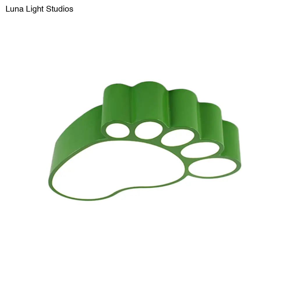 DecorBites™ DecorBites™ LED Flush Mount Lamp with Acrylic Footstep Design, Ideal for Kindergarten, in Red/Yellow/Blue