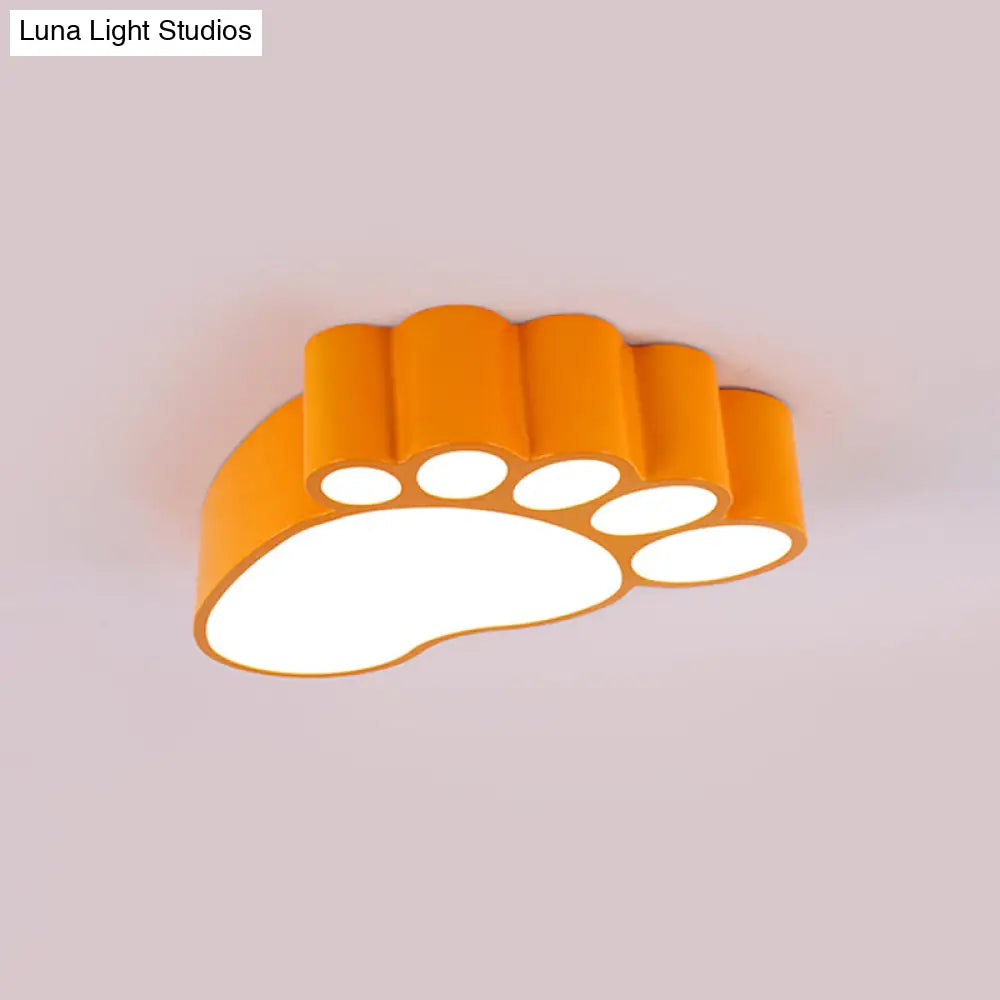 DecorBites™ DecorBites™ LED Flush Mount Lamp with Acrylic Footstep Design, Ideal for Kindergarten, in Red/Yellow/Blue