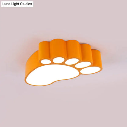 DecorBites™ DecorBites™ LED Flush Mount Lamp with Acrylic Footstep Design, Ideal for Kindergarten, in Red/Yellow/Blue