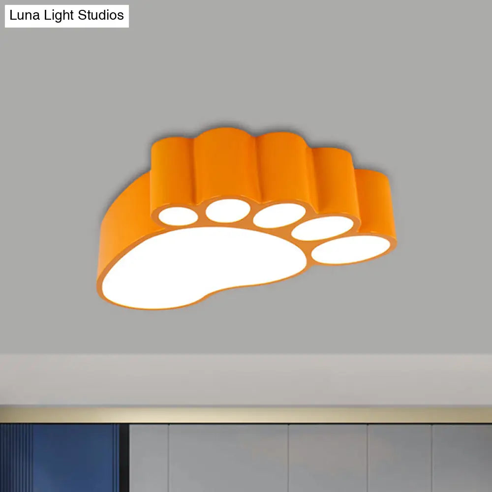 DecorBites™ DecorBites™ LED Flush Mount Lamp with Acrylic Footstep Design, Ideal for Kindergarten, in Red/Yellow/Blue