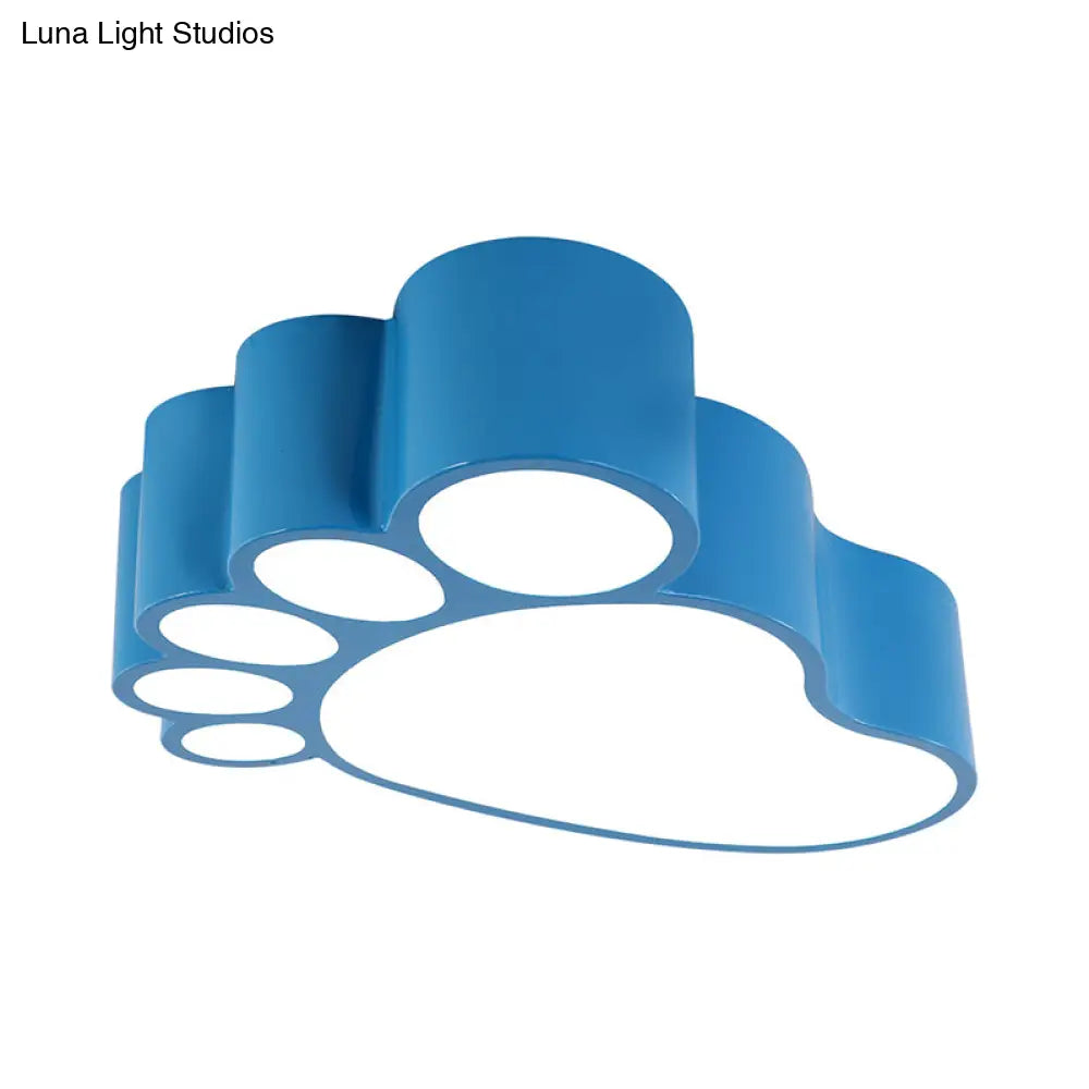 DecorBites™ DecorBites™ LED Flush Mount Lamp with Acrylic Footstep Design, Ideal for Kindergarten, in Red/Yellow/Blue
