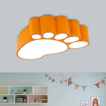 DecorBites™ DecorBites™ LED Flush Mount Lamp with Acrylic Footstep Design, Ideal for Kindergarten, in Red/Yellow/Blue