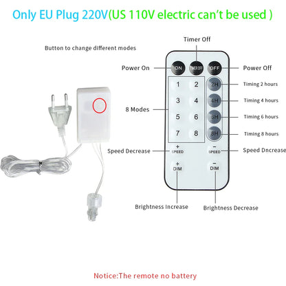 LED Icicle String Lights - Outdoor Holiday Decor