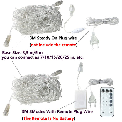 LED Icicle String Lights - Outdoor Holiday Decor