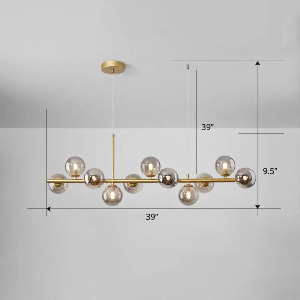 DecorBites™ LED Island Pendant Light: Postmodern Glass Bubble Lamp for Dining Room