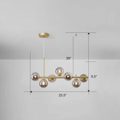 DecorBites™ LED Island Pendant Light: Postmodern Glass Bubble Lamp for Dining Room