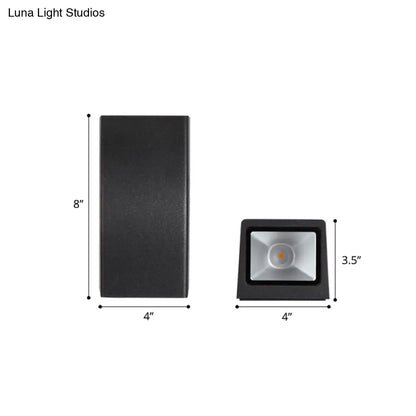 DecorBites™ LED Minimalist Metal Terrace Wall Mount Light in Black - Rectangular Shape for Modern Wall Lighting Ideas