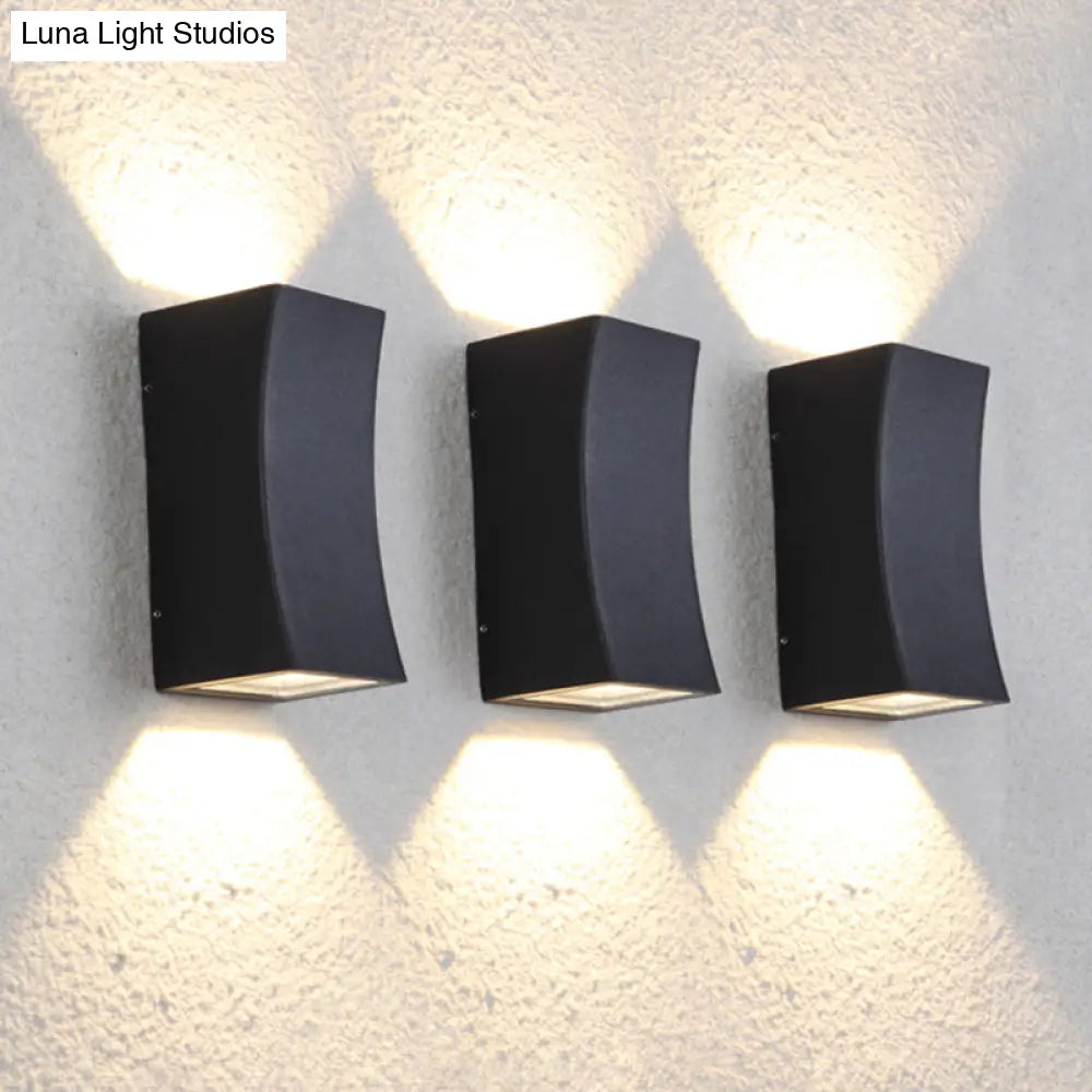DecorBites™ LED Minimalist Metal Terrace Wall Mount Light in Black - Rectangular Shape for Modern Wall Lighting Ideas