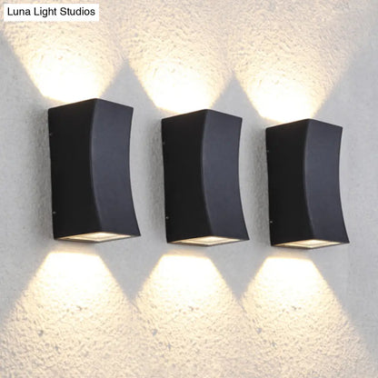 DecorBites™ LED Minimalist Metal Terrace Wall Mount Light in Black - Rectangular Shape for Modern Wall Lighting Ideas