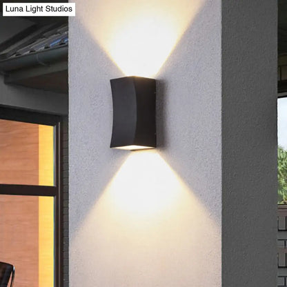 DecorBites™ LED Minimalist Metal Terrace Wall Mount Light in Black - Rectangular Shape for Modern Wall Lighting Ideas