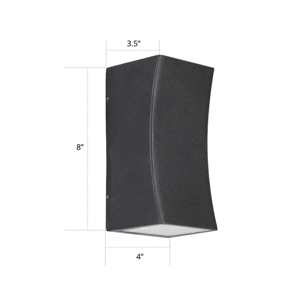 DecorBites™ LED Minimalist Metal Terrace Wall Mount Light in Black - Rectangular Shape for Modern Wall Lighting Ideas