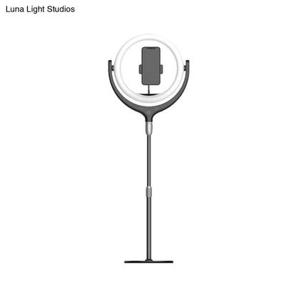 DecorBites™ LED Mirror Lamp with Rotatable Ring, USB Live Fill and Metallic Shade - Modern Black/White Design