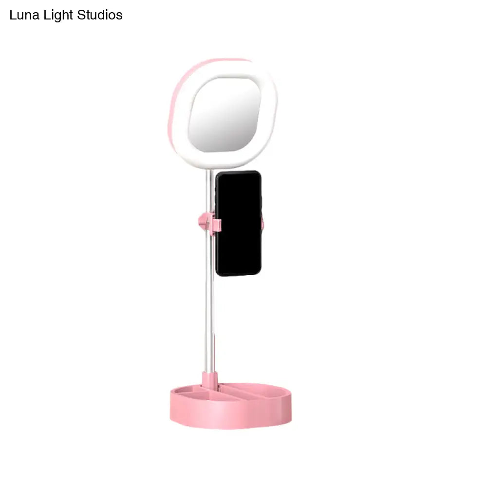 DecorBites™ LED Mirror Light - Metallic Black/Pink/Blue Finish, Simple Style, USB Port, Fill-in Lighting