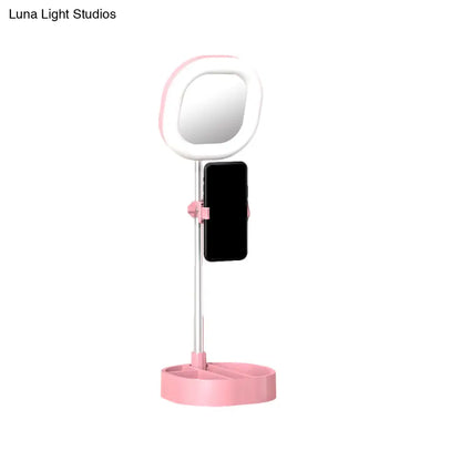 DecorBites™ LED Mirror Light - Metallic Black/Pink/Blue Finish, Simple Style, USB Port, Fill-in Lighting