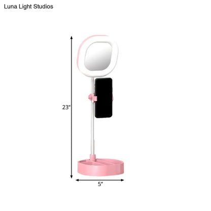 DecorBites™ LED Mirror Light - Metallic Black/Pink/Blue Finish, Simple Style, USB Port, Fill-in Lighting