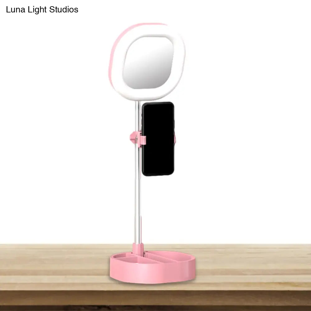 DecorBites™ LED Mirror Light - Metallic Black/Pink/Blue Finish, Simple Style, USB Port, Fill-in Lighting