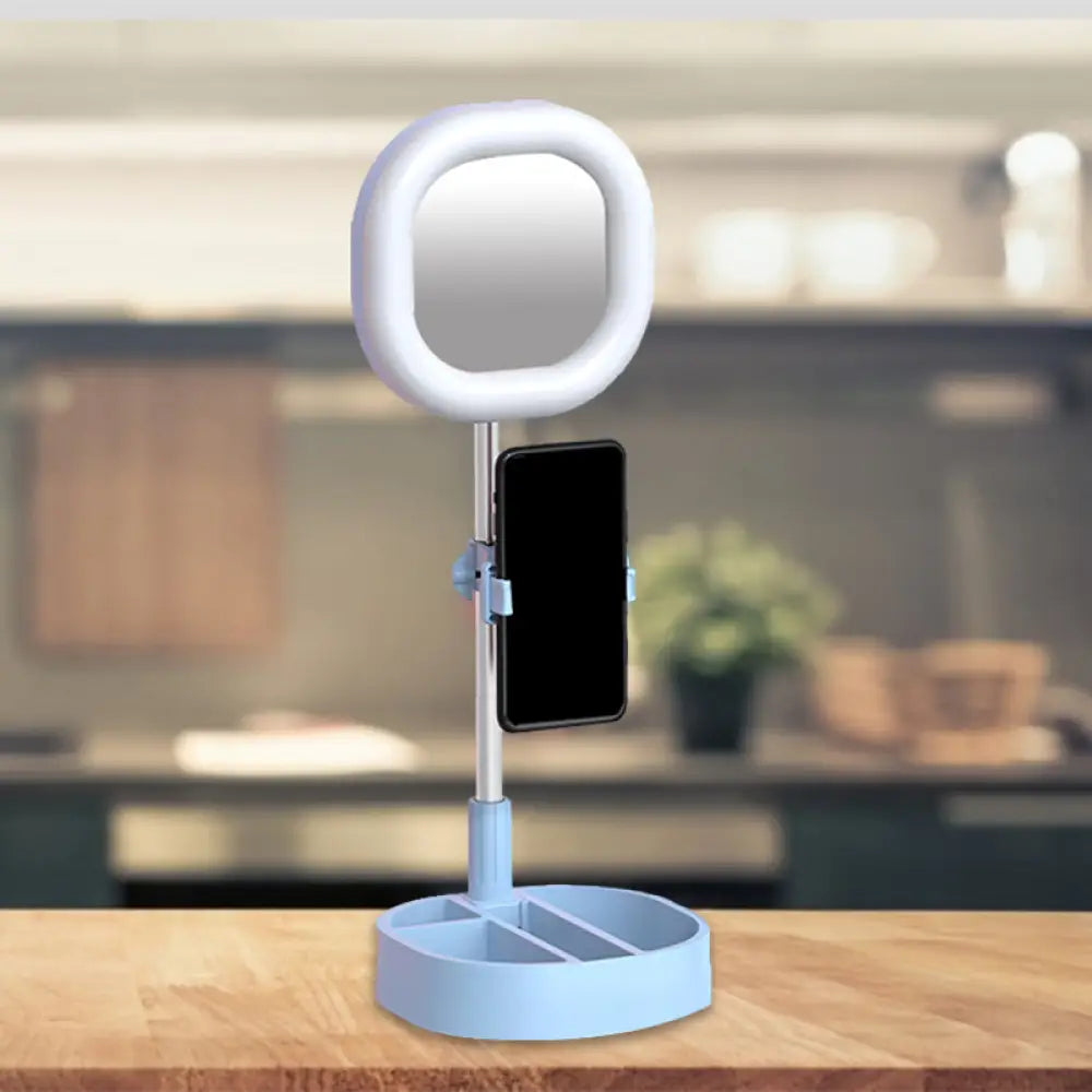 DecorBites™ LED Mirror Light - Metallic Black/Pink/Blue Finish, Simple Style, USB Port, Fill-in Lighting