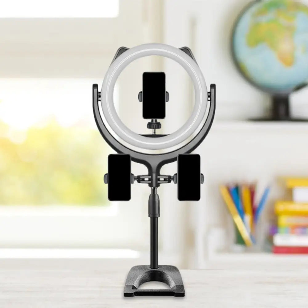 DecorBites™ LED Mirror Light with Minimalistic Black Finish, Cat's Ear Design and USB Fill Lamp - Metallic Shade