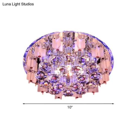 DecorBites™ DecorBites™ LED Prism Flush Mount Crystal Ceiling Light in White/Warm/Multi-Color