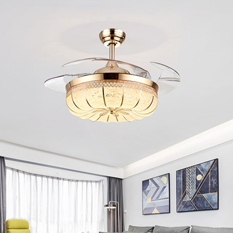 White Modern Ceiling Fan Remote Dining Room