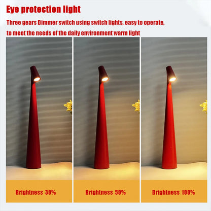 LED Rechargeable Desk Lamp Creative Living Room Study Lamp Top Touch Dimming Atmosphere Desktop Decoration Table Lamp