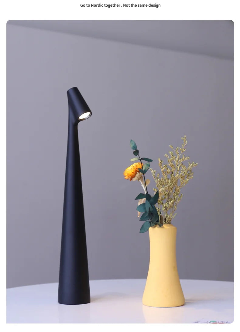 LED Rechargeable Desk Lamp Creative Living Room Study Lamp Top Touch Dimming Atmosphere Desktop Decoration Table Lamp