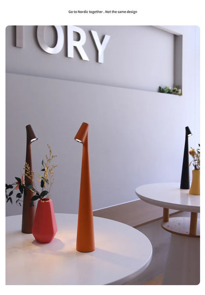 LED Rechargeable Desk Lamp Creative Living Room Study Lamp Top Touch Dimming Atmosphere Desktop Decoration Table Lamp