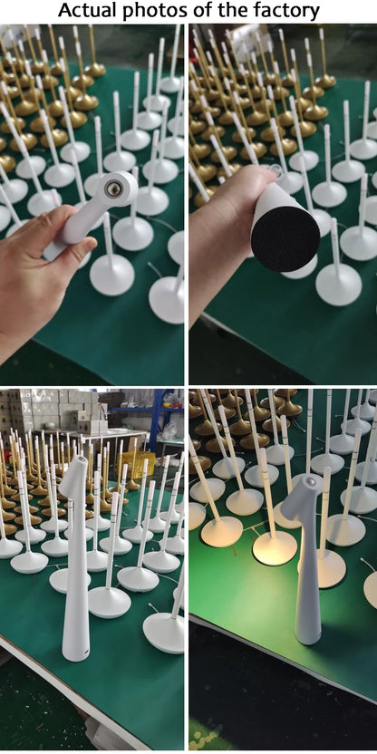 LED Rechargeable Desk Lamp Creative Living Room Study Lamp Top Touch Dimming Atmosphere Desktop Decoration Table Lamp