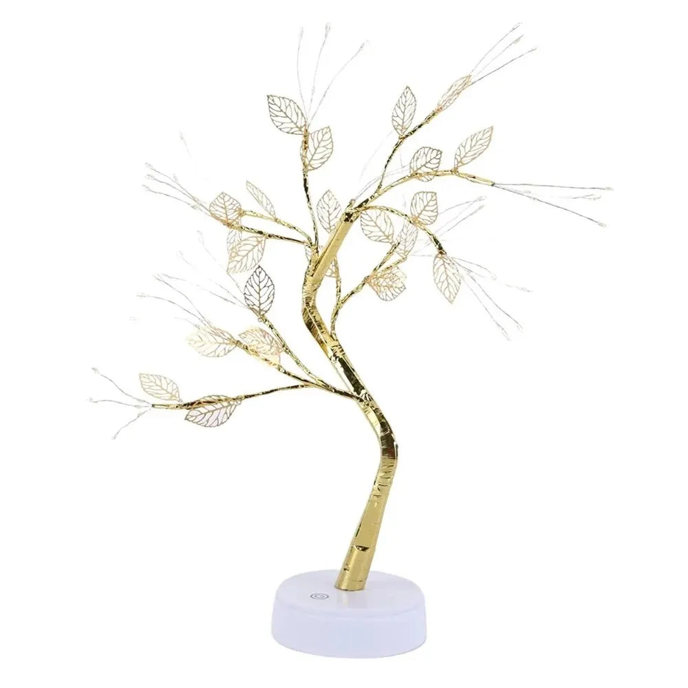 LED Rose Leaf Table Lamp USB Christmas Tree Fairy Light Night Lights Home DIY Party Wedding Bedroom Decoration Mother’s