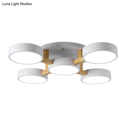 DecorBites™ DecorBites™ LED Round Semi Flush Ceiling Light - Nordic Metal Bedroom Fixture