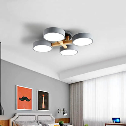 DecorBites™ DecorBites™ LED Round Semi Flush Ceiling Light - Nordic Metal Bedroom Fixture
