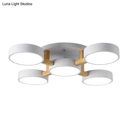 DecorBites™ DecorBites™ LED Round Semi Flush Ceiling Light - Nordic Metal Bedroom Fixture